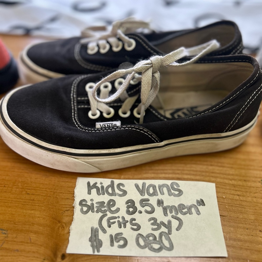 Boys Vans size 3.5